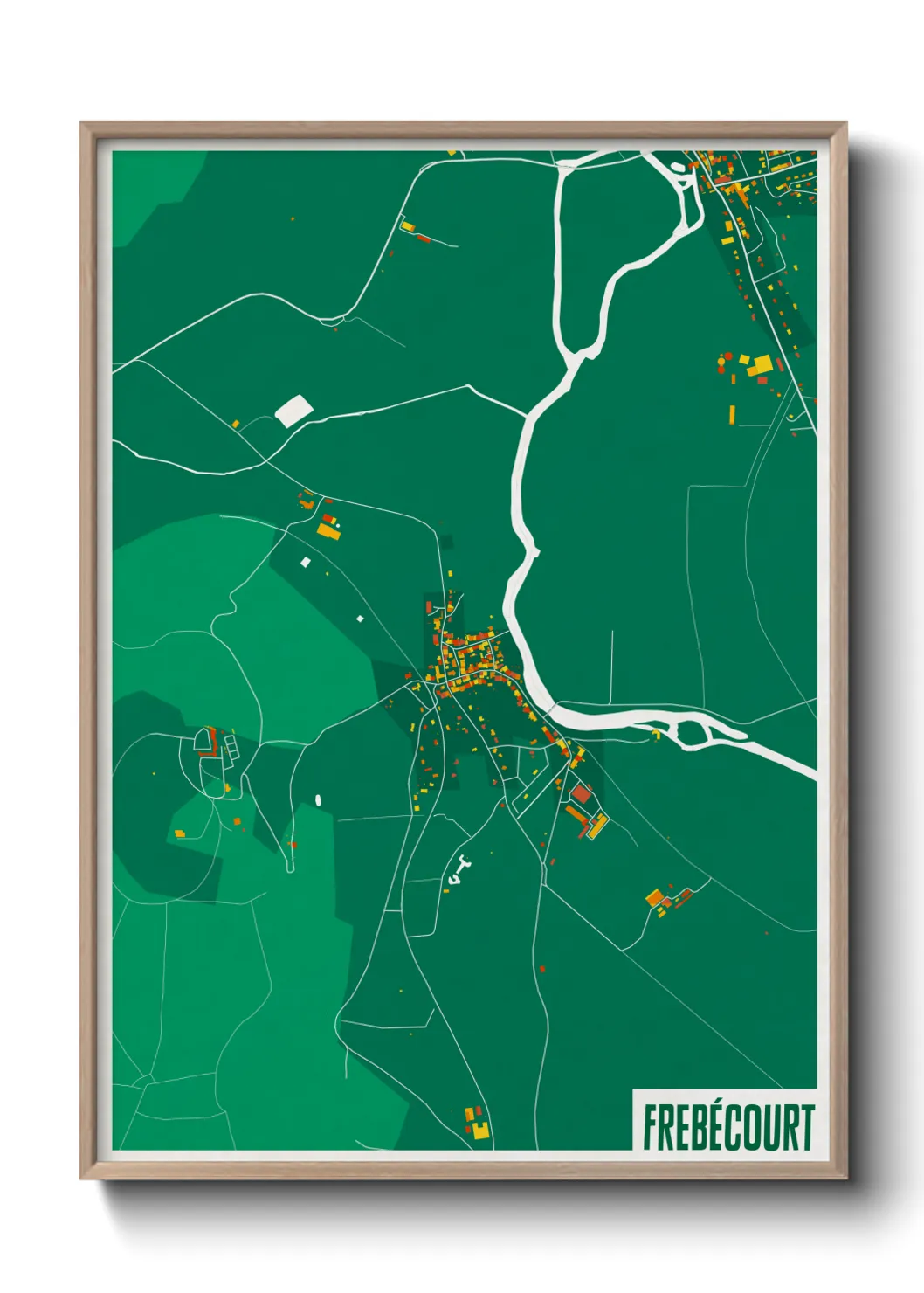 Une affiche de carte sur Frebécourt