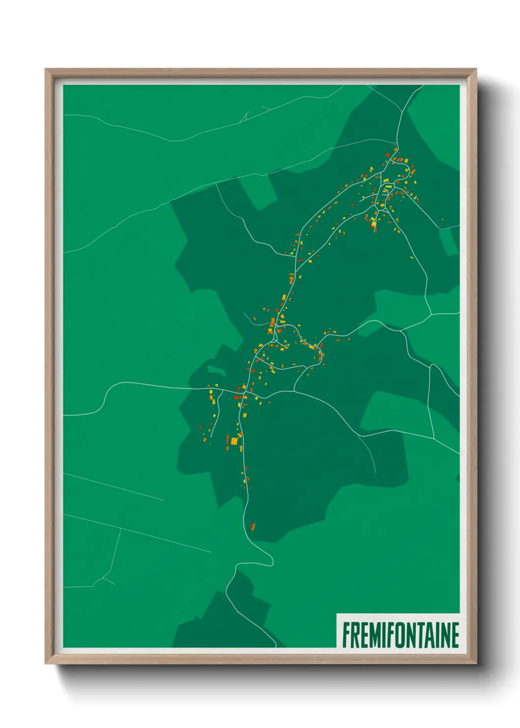 Une affiche de carte sur Fremifontaine