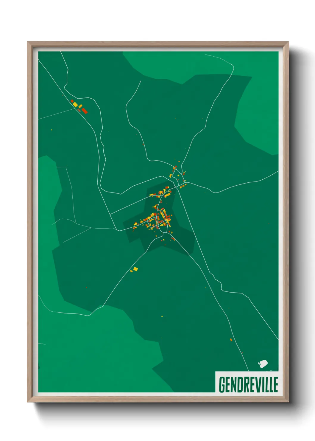 Une affiche de carte sur Gendreville