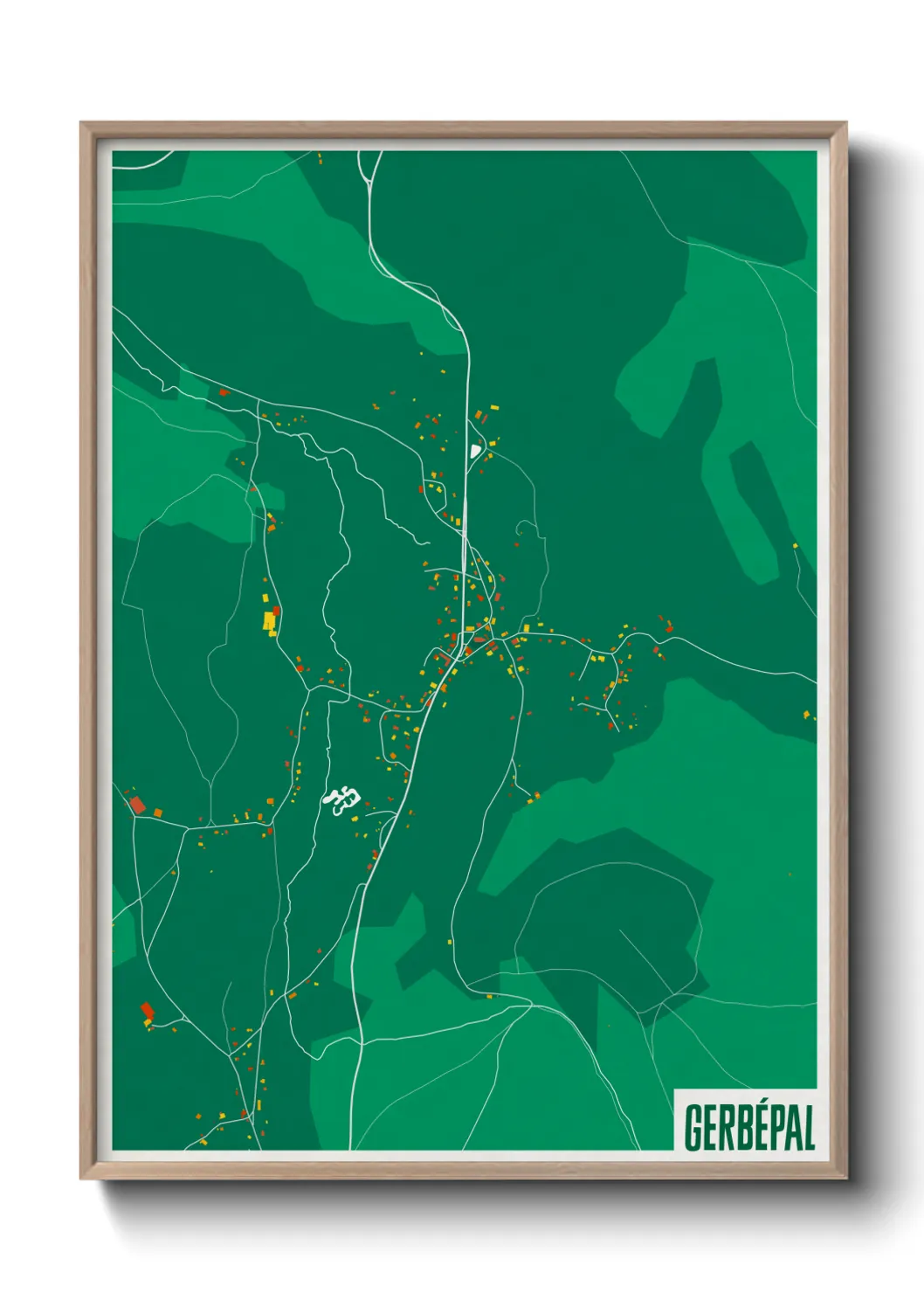 Une affiche de carte sur Gerbépal