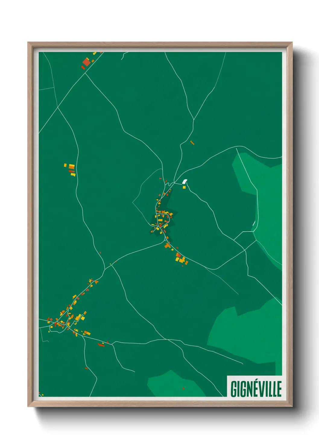Une affiche de carte sur Gignéville