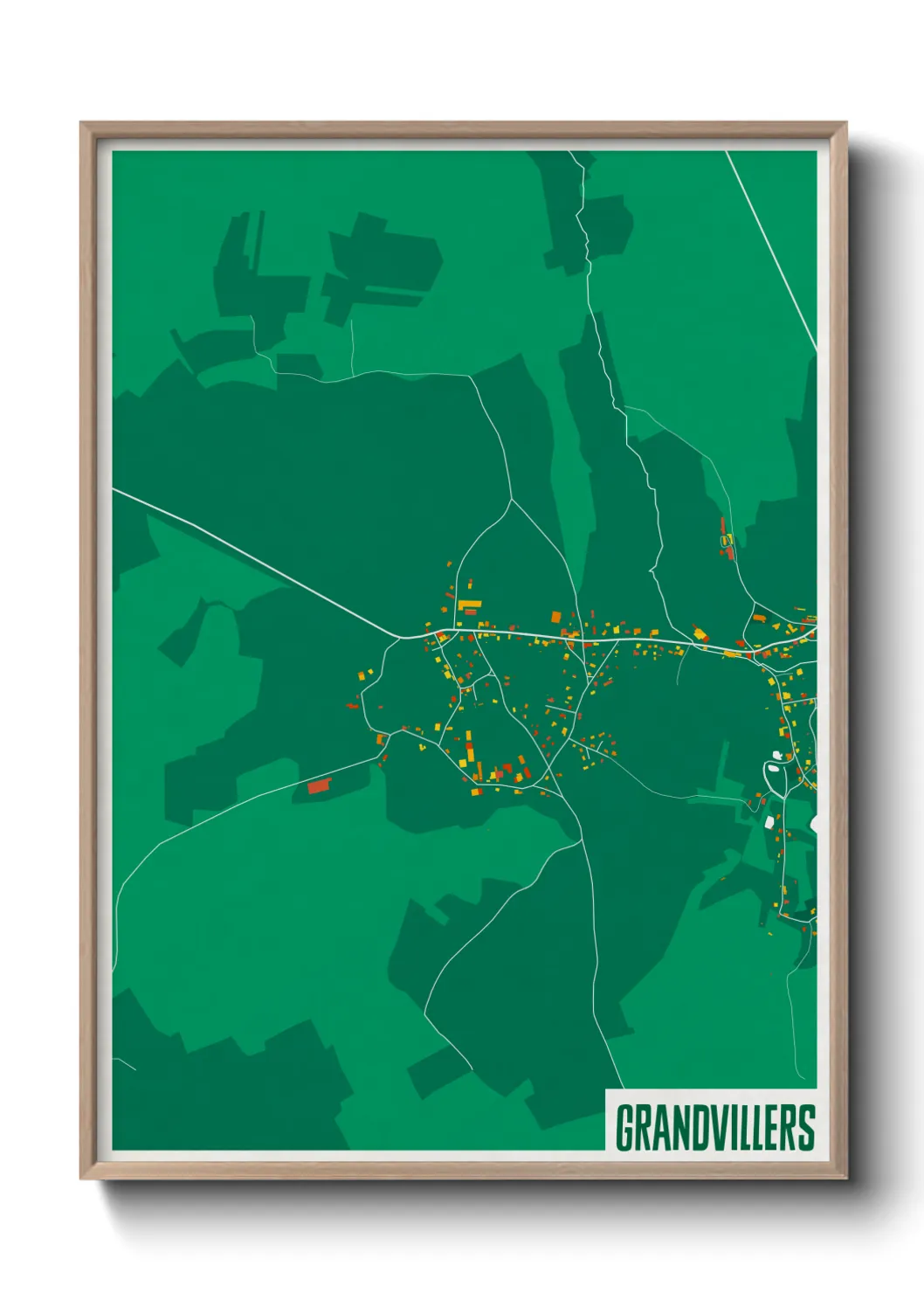 Une affiche de carte sur Grandvillers