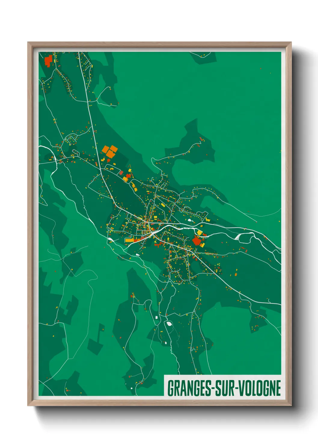 Une affiche de carte sur Granges-sur-Vologne