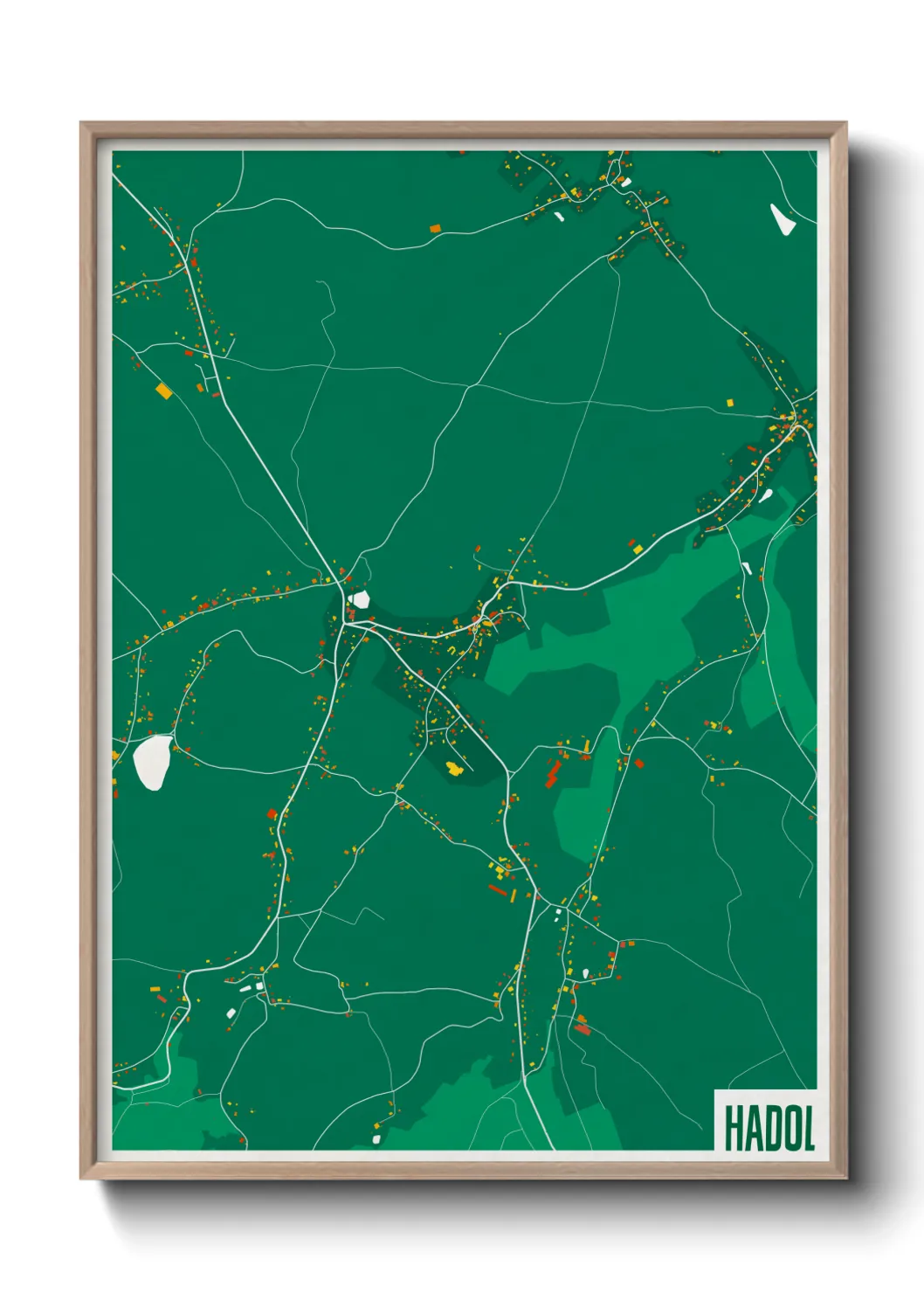 Une affiche de carte sur Hadol