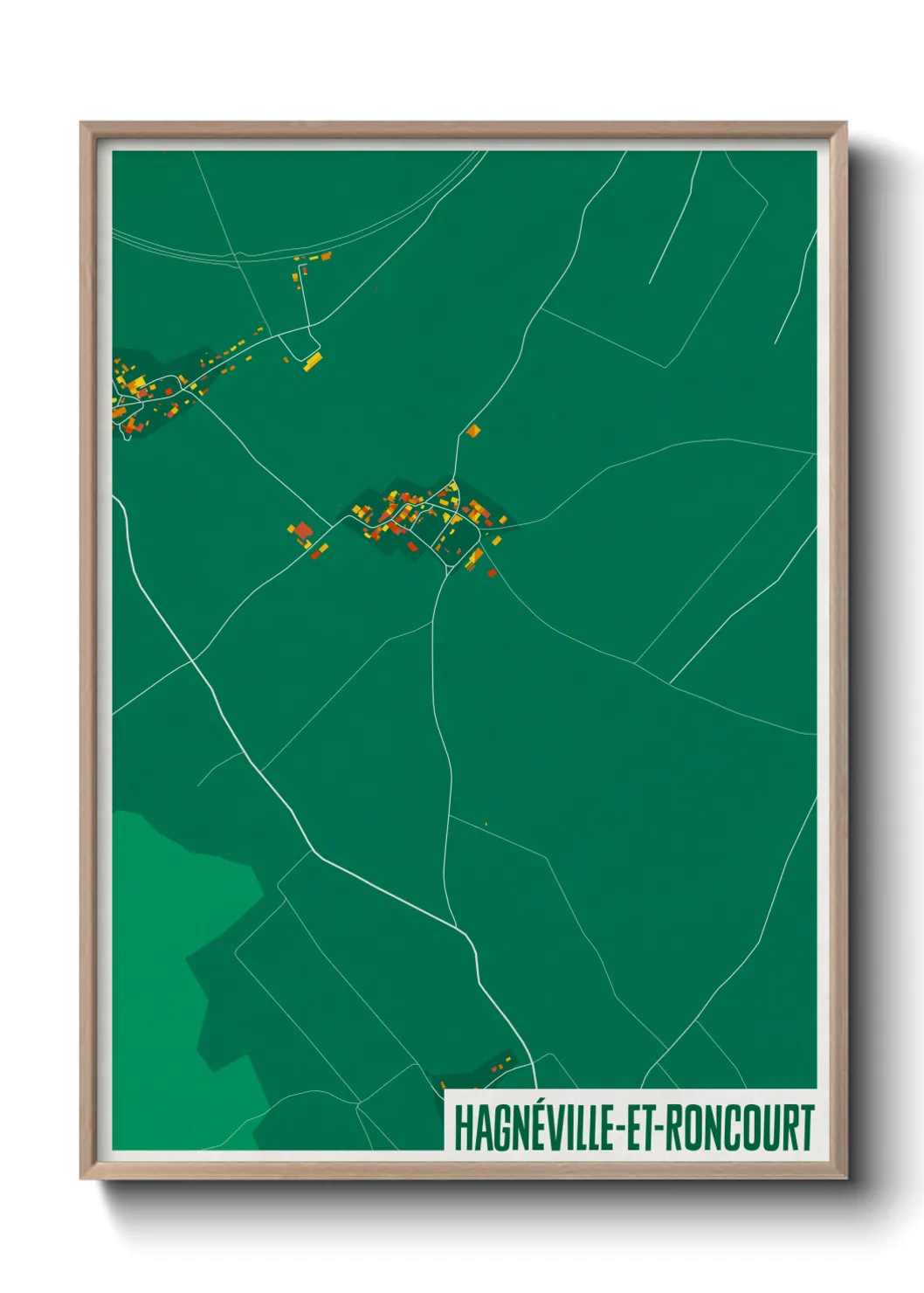 Une affiche de carte sur Hagnéville-et-Roncourt