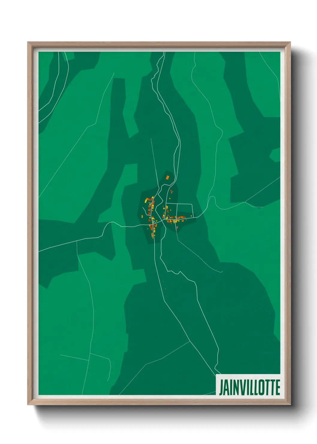 Une affiche de carte sur Jainvillotte
