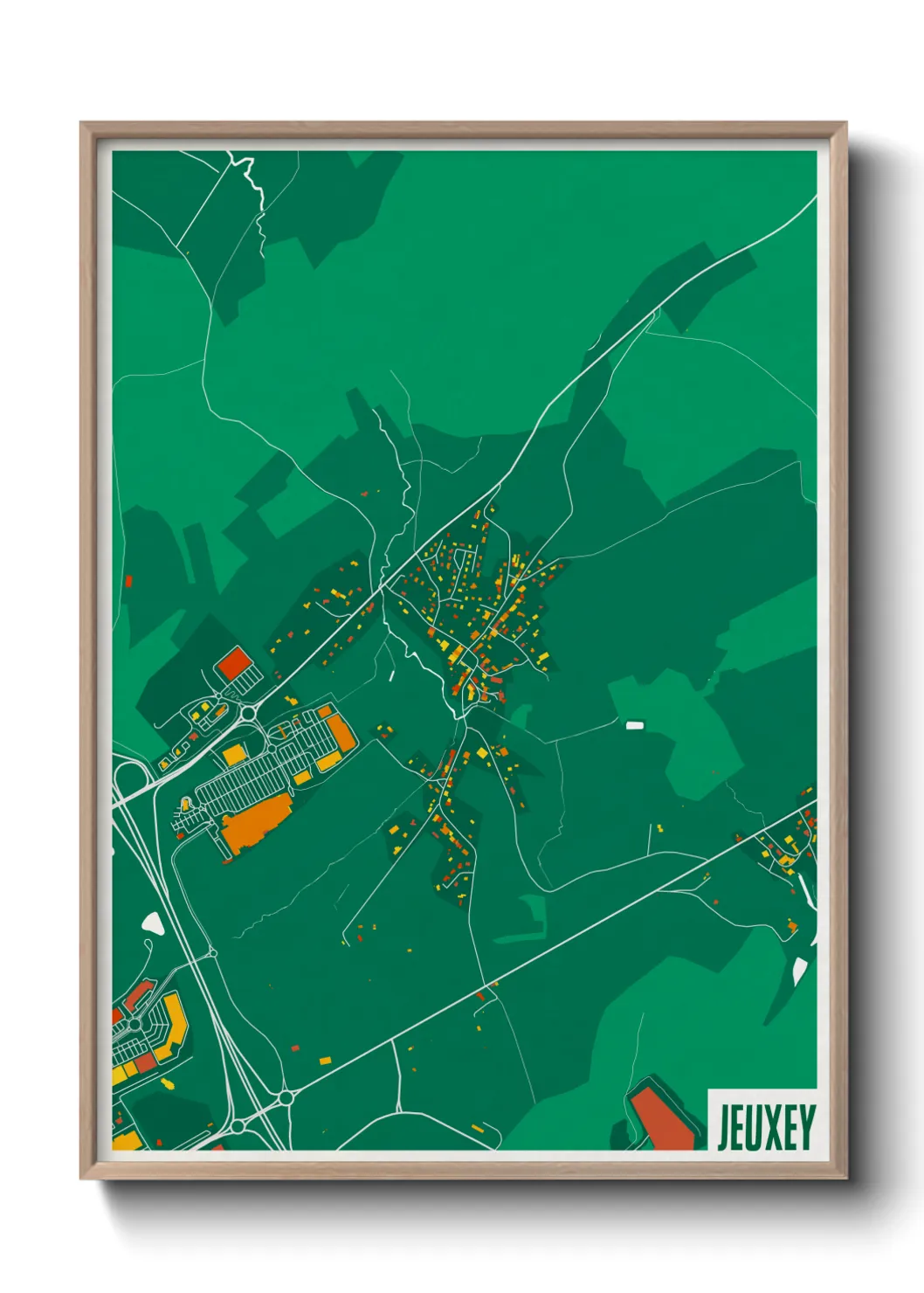 Une affiche de carte sur Jeuxey