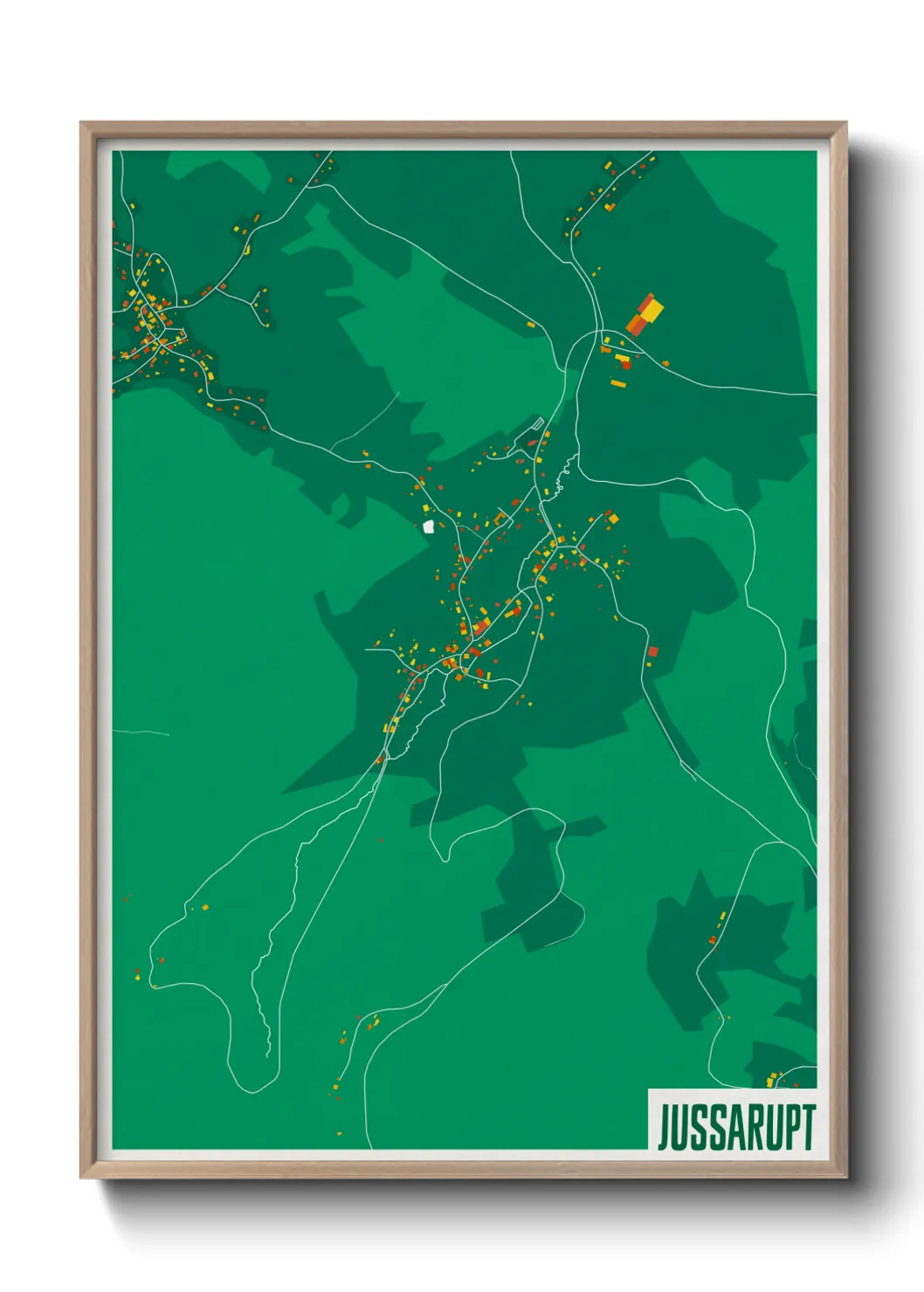 Une affiche de carte sur Jussarupt