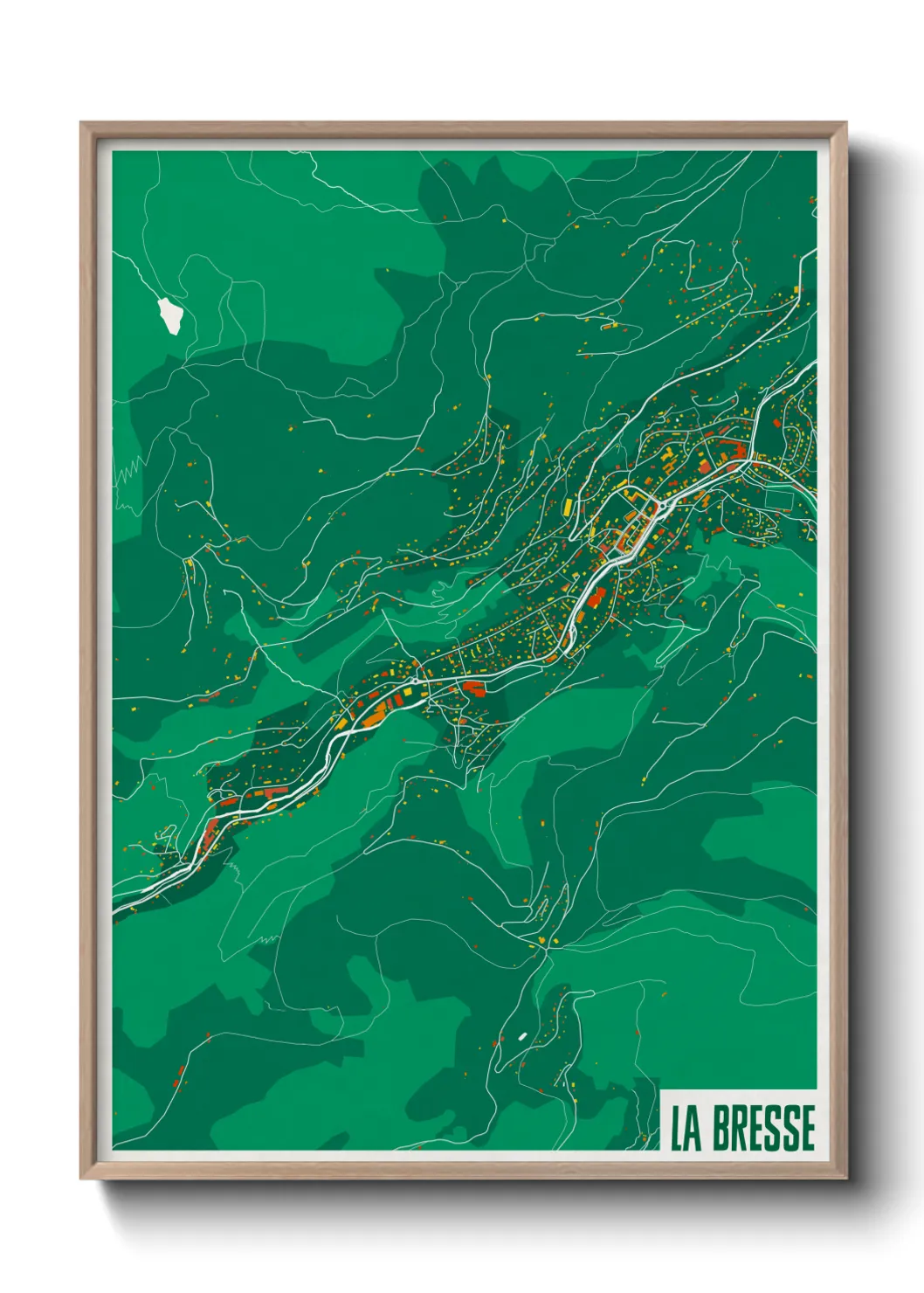 Une affiche de carte sur La Bresse