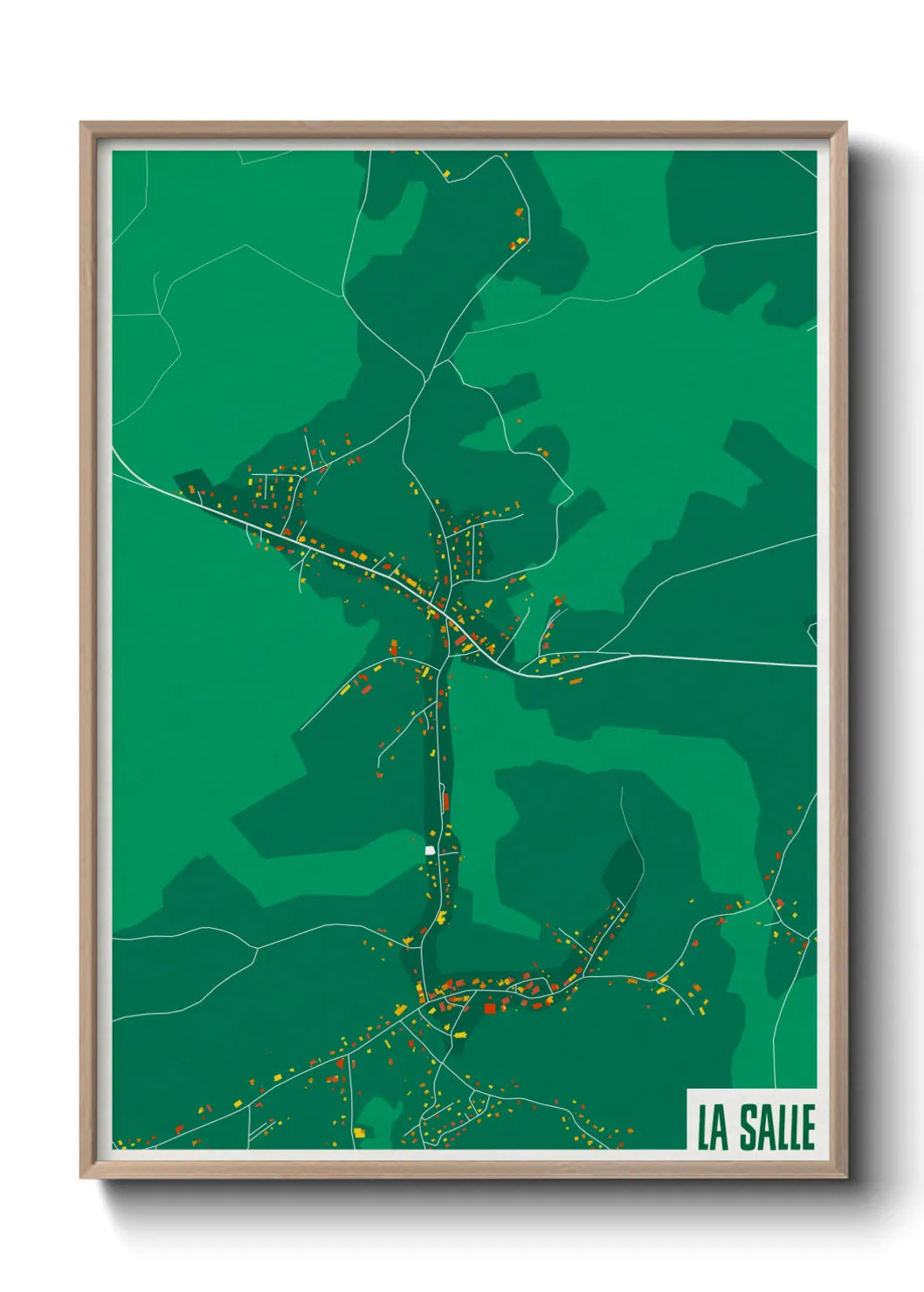 Une affiche de carte sur La Salle
