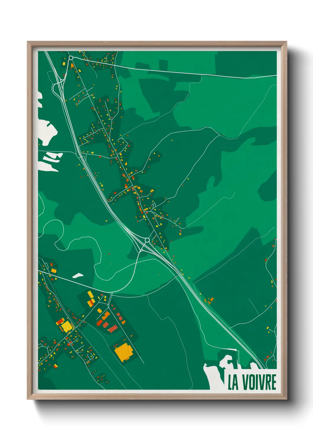 Une affiche de carte sur La Voivre