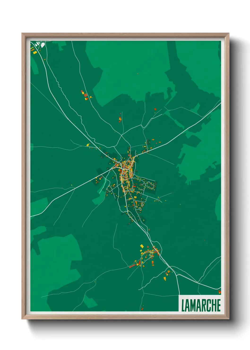 Une affiche de carte sur Lamarche