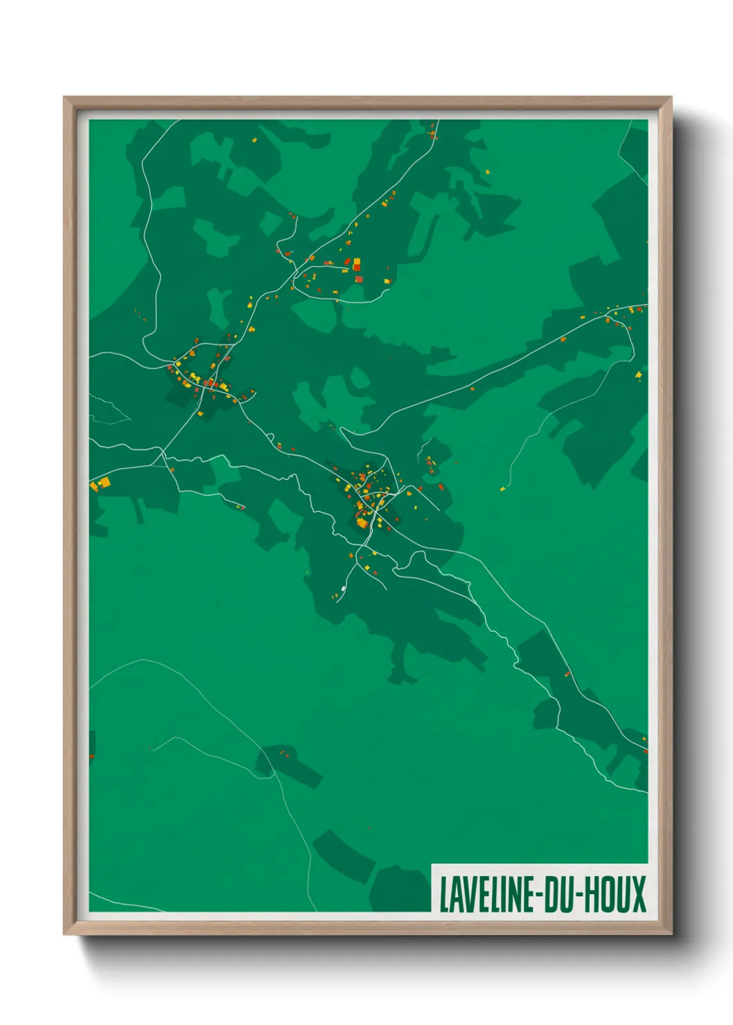 Une affiche de carte sur Laveline-du-Houx