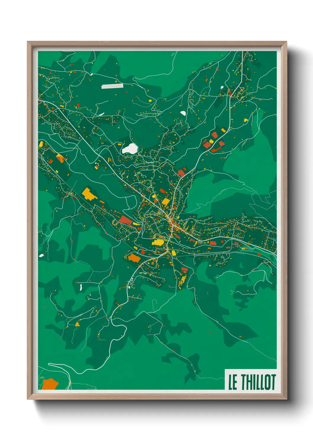Une affiche de carte sur Le Thillot