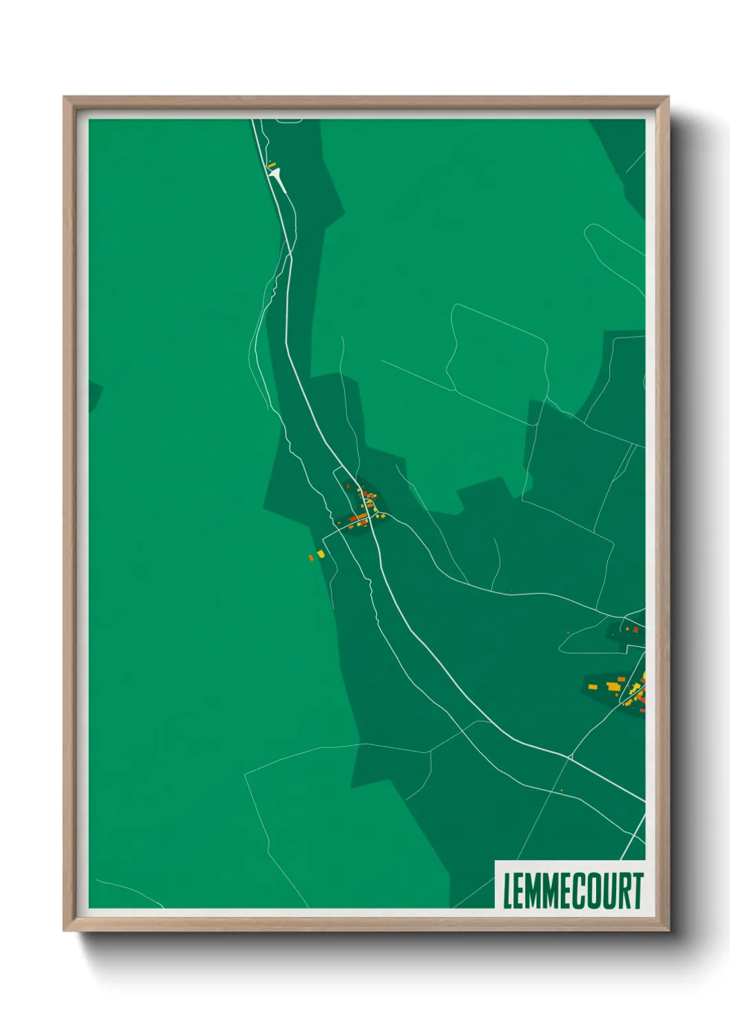 Une affiche de carte sur Lemmecourt