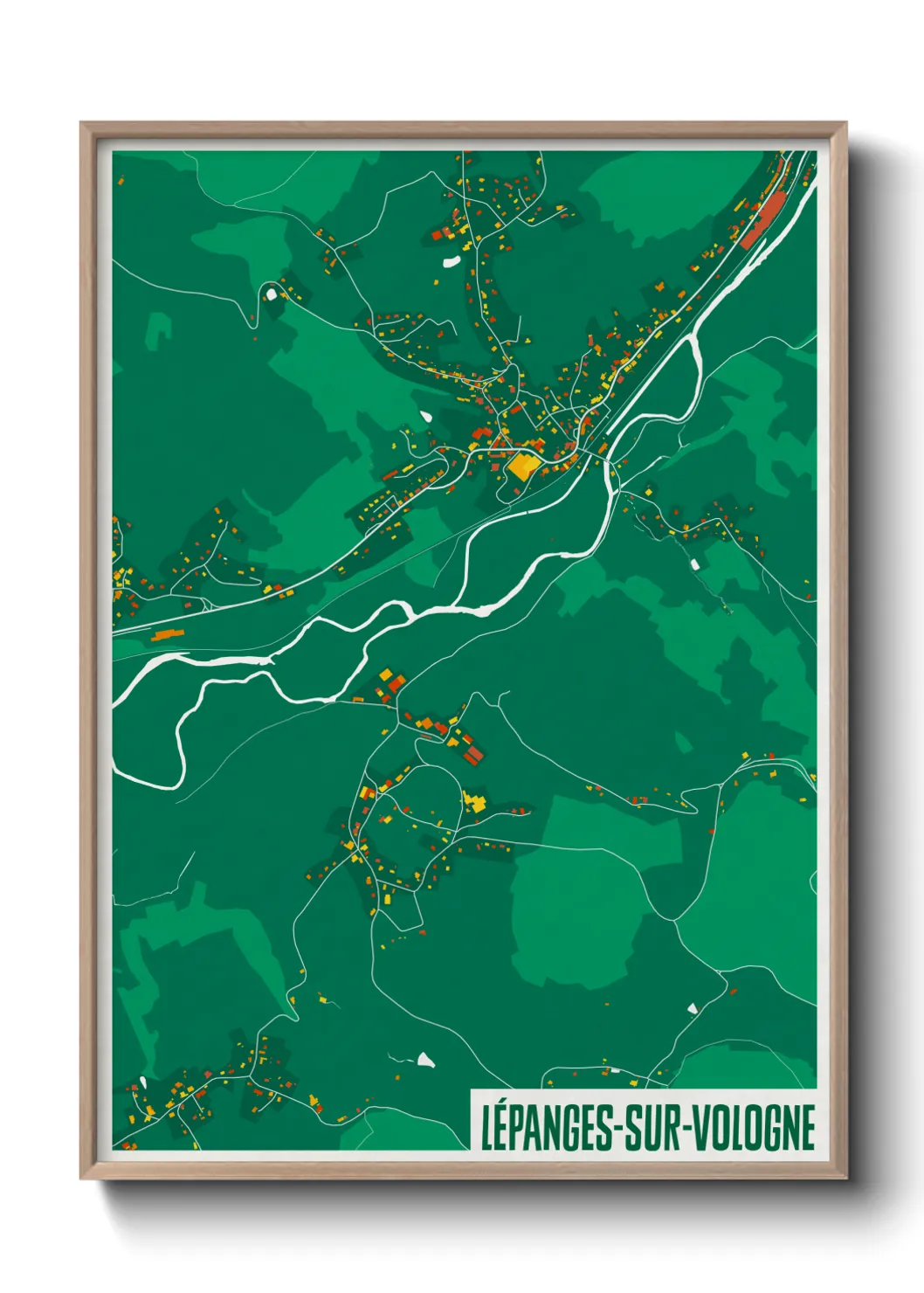 Un poster carteLépanges-sur-Vologne