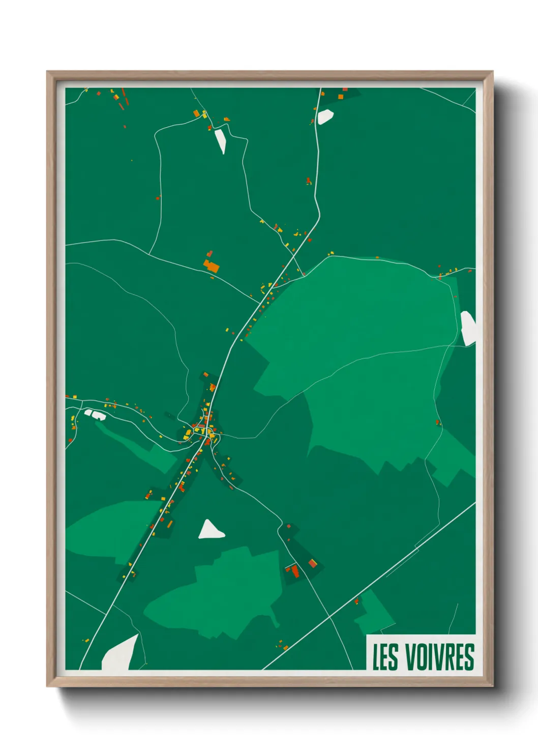 Une affiche de carte sur Les Voivres