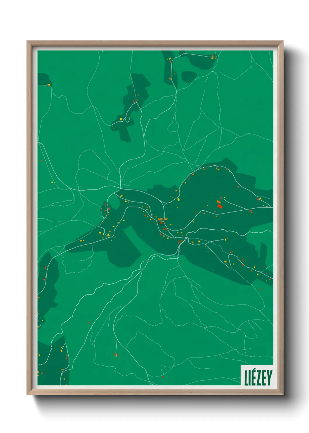 Une affiche de carte sur Liézey