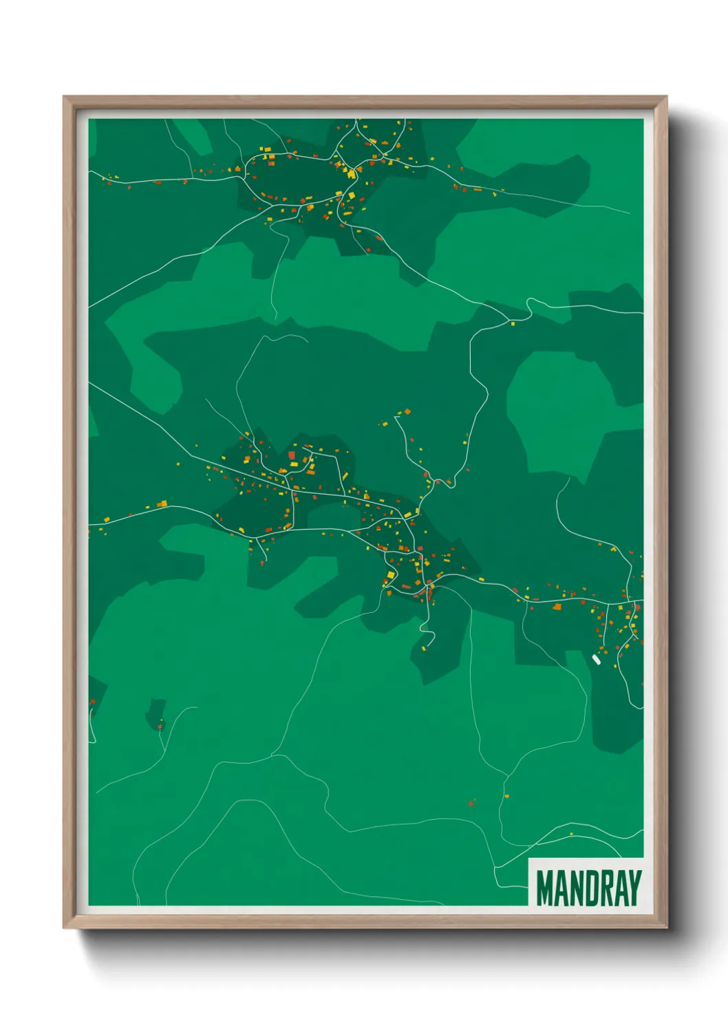 Une affiche de carte sur Mandray