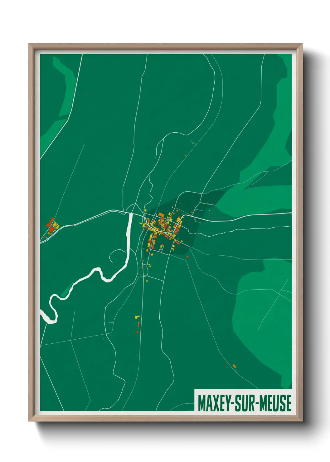 Un poster carteMaxey-sur-Meuse