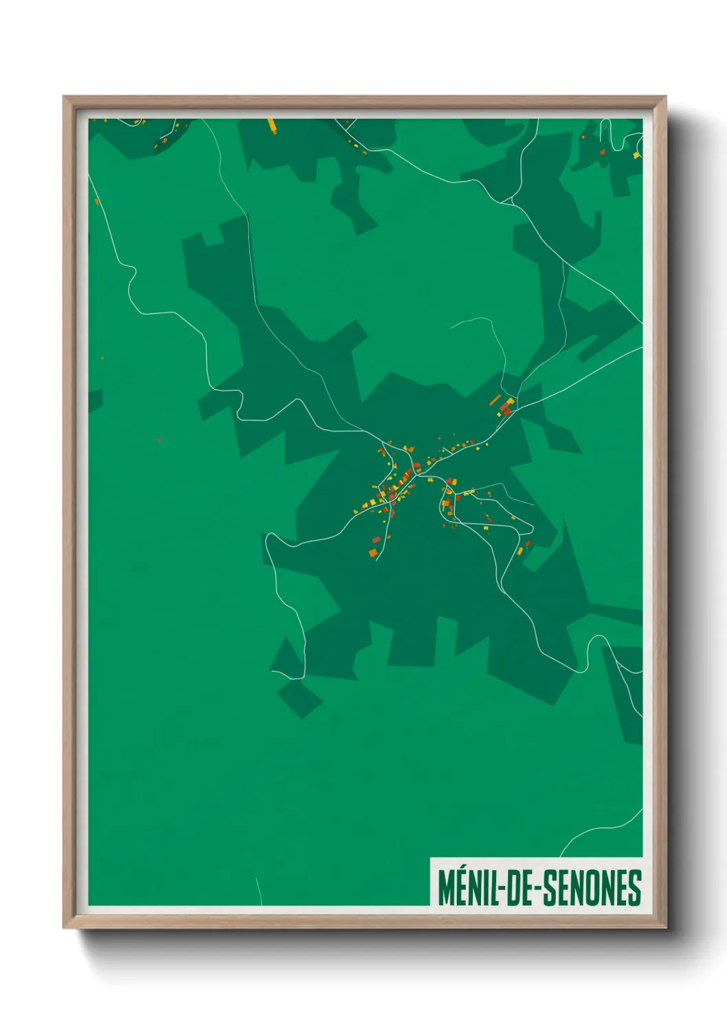 Une affiche de carte sur Ménil-de-Senones