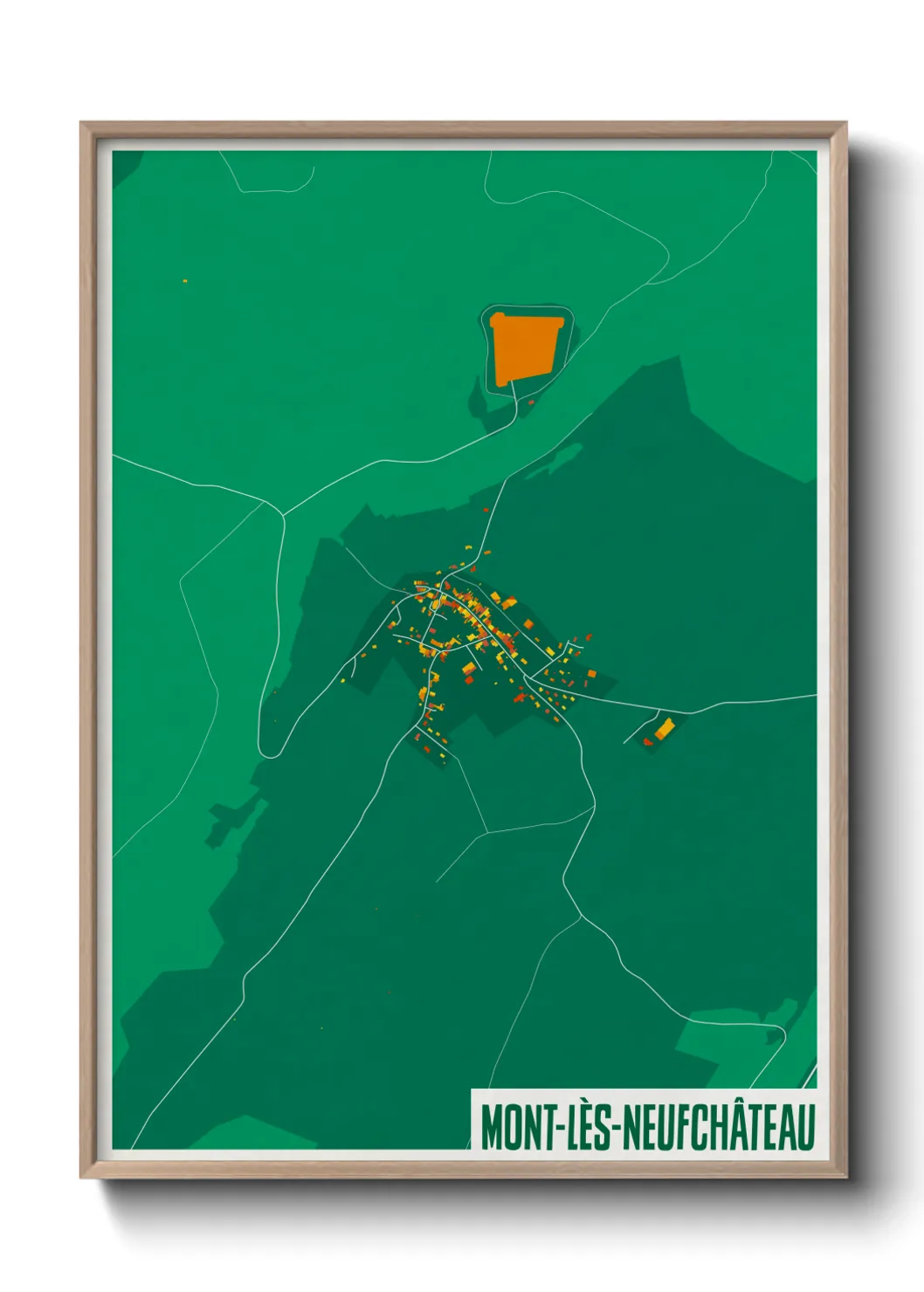 Une affiche de carte sur Mont-lès-Neufchâteau