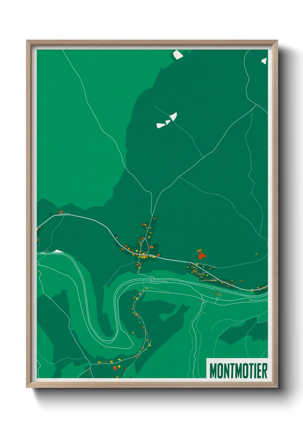 Une affiche de carte sur Montmotier