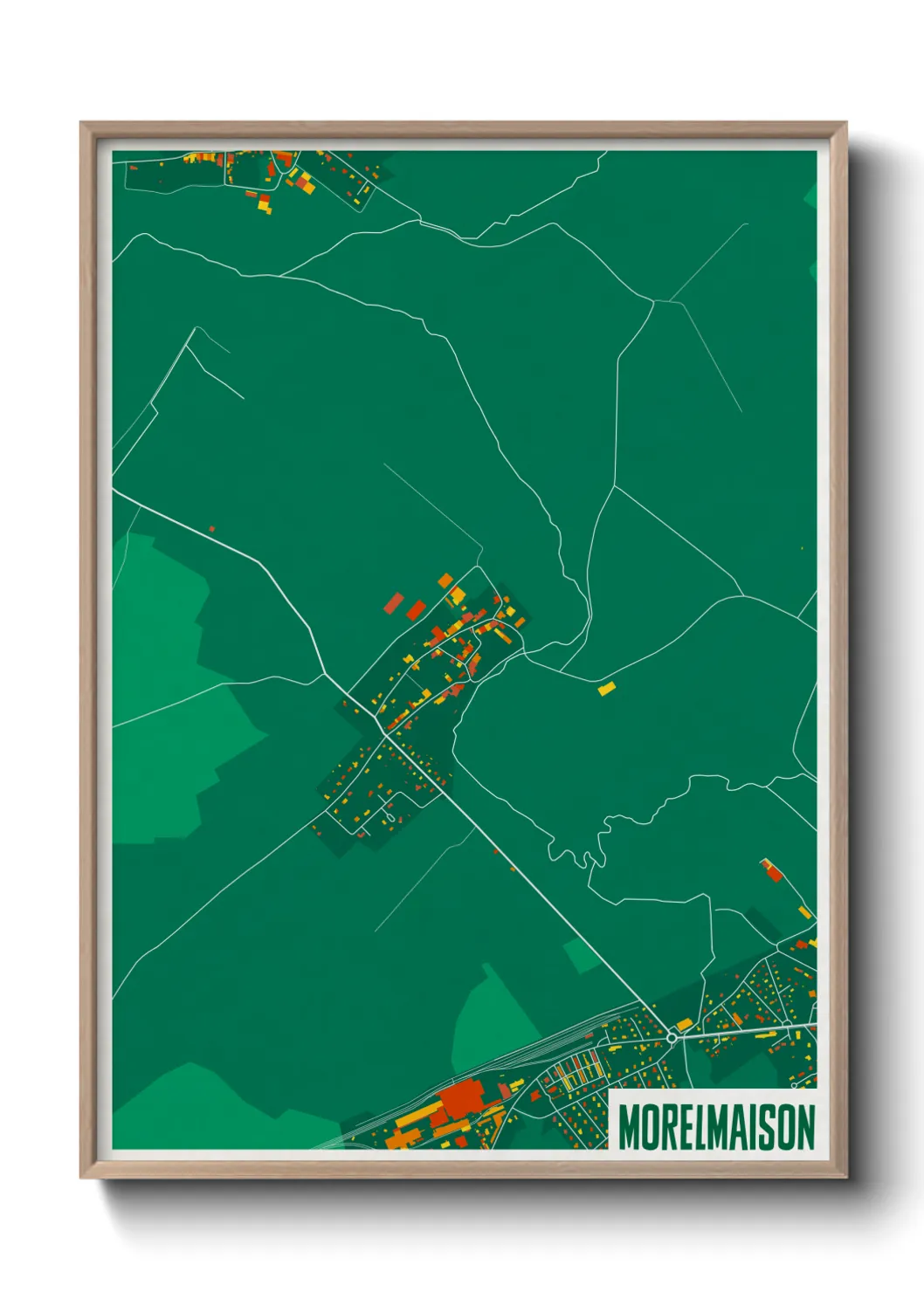 Une affiche de carte sur Morelmaison