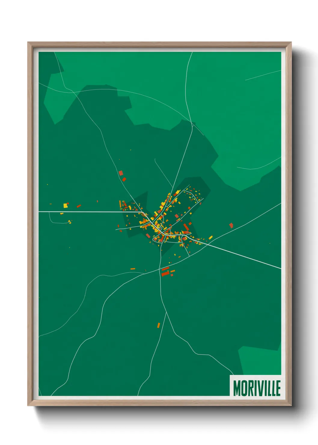 Une affiche de carte sur Moriville