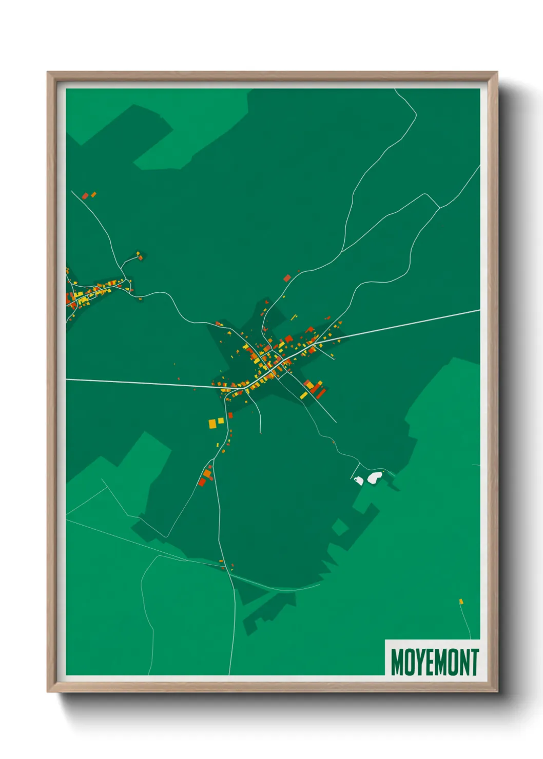 Une affiche de carte sur Moyemont