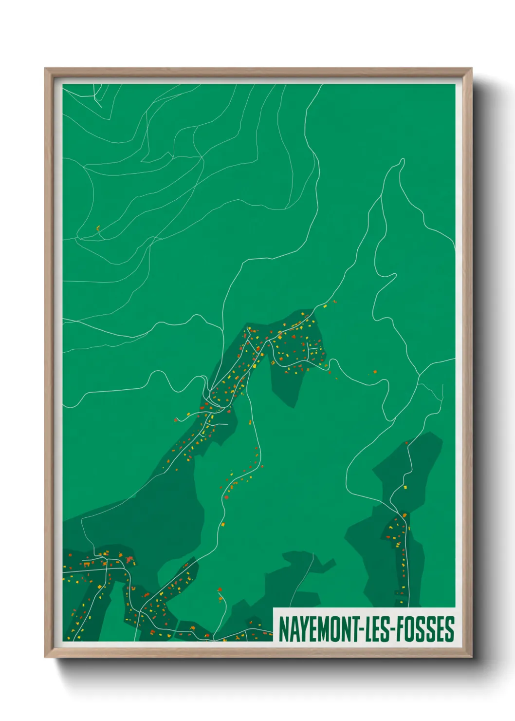 Une affiche de carte sur Nayemont-les-Fosses