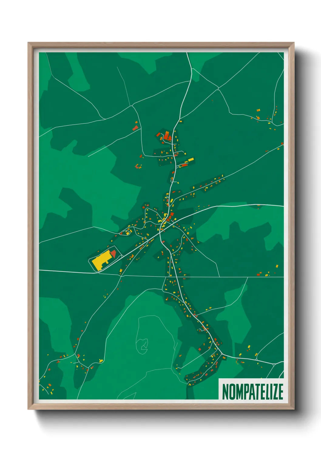 Une affiche de carte sur Nompatelize
