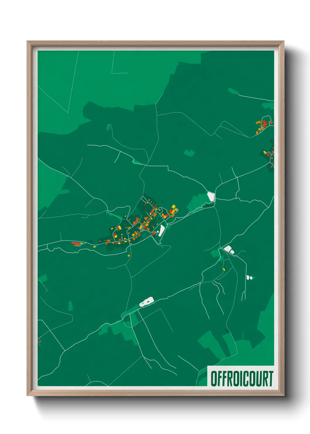 Une affiche de carte sur Offroicourt