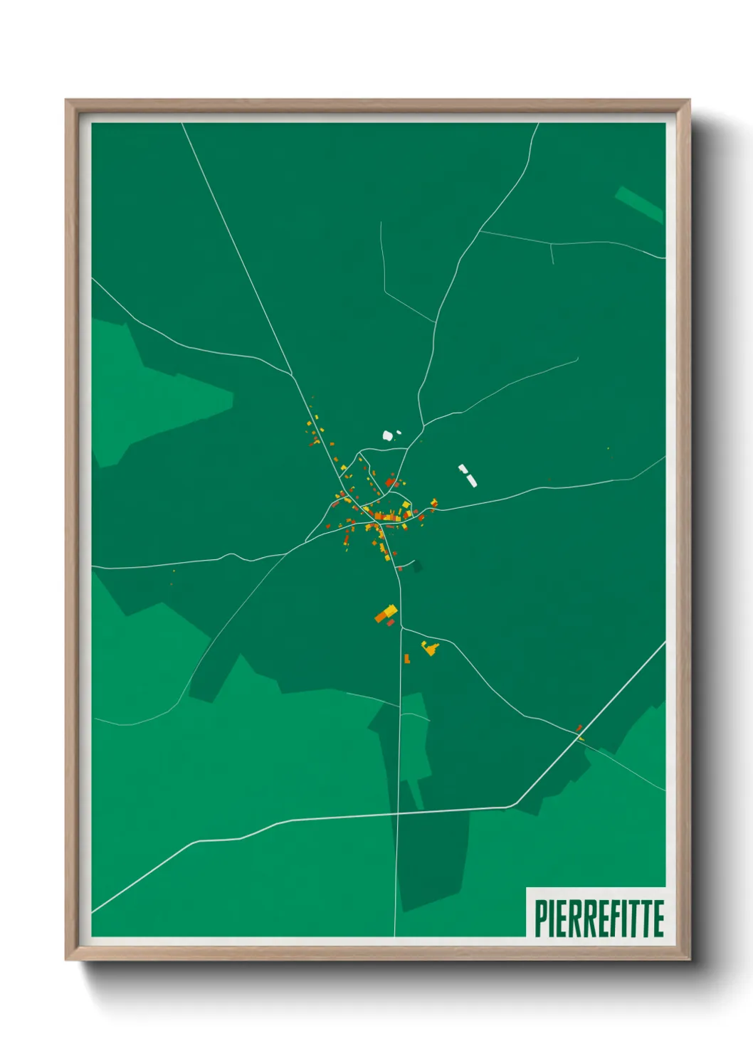 Une affiche de carte sur Pierrefitte