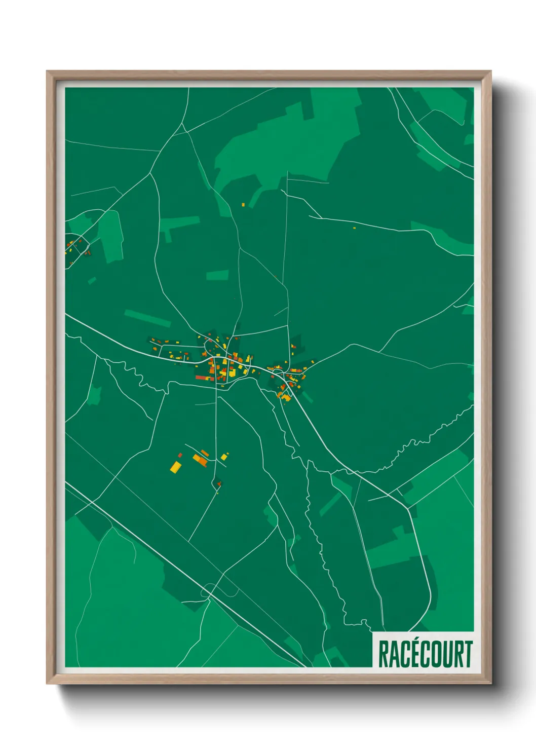 Une affiche de carte sur Racécourt