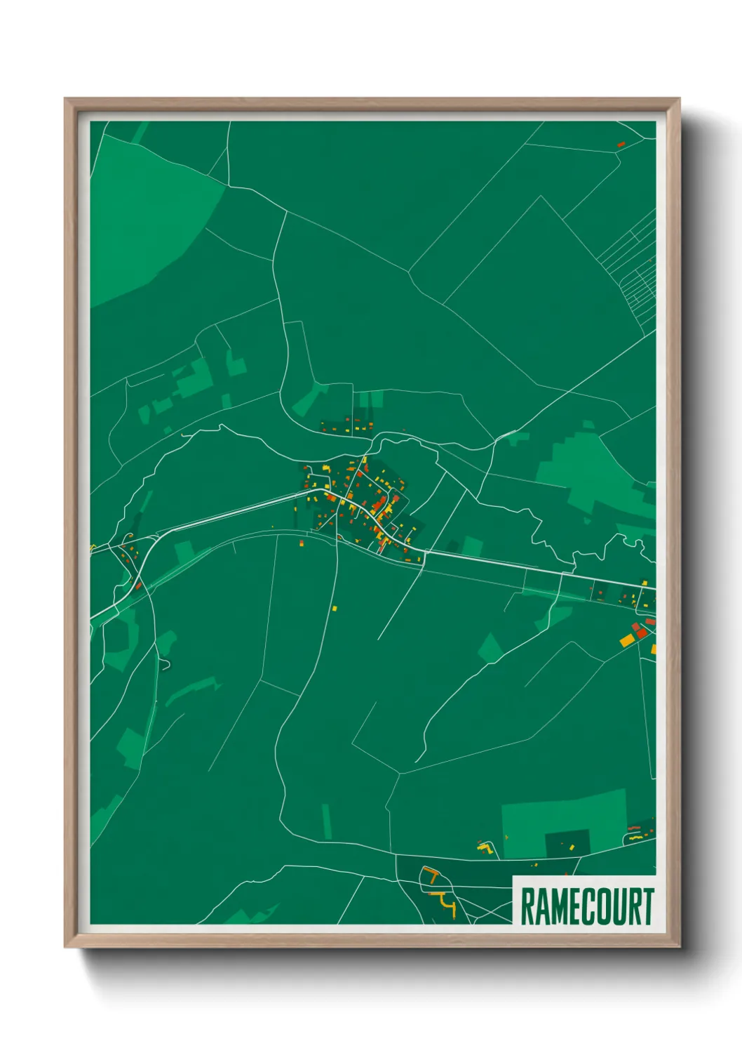 Une affiche de carte sur Ramecourt