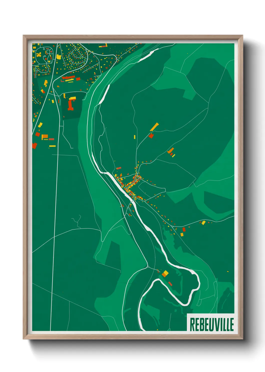 Une affiche de carte sur Rebeuville