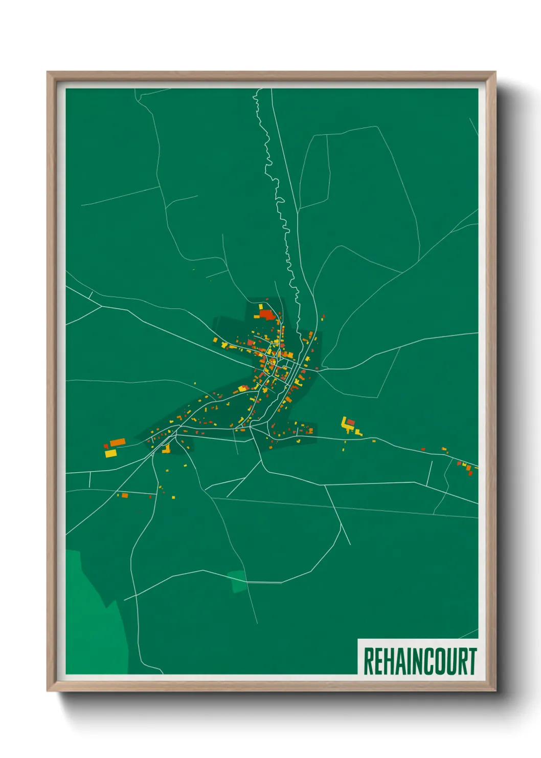 Une affiche de carte sur Rehaincourt