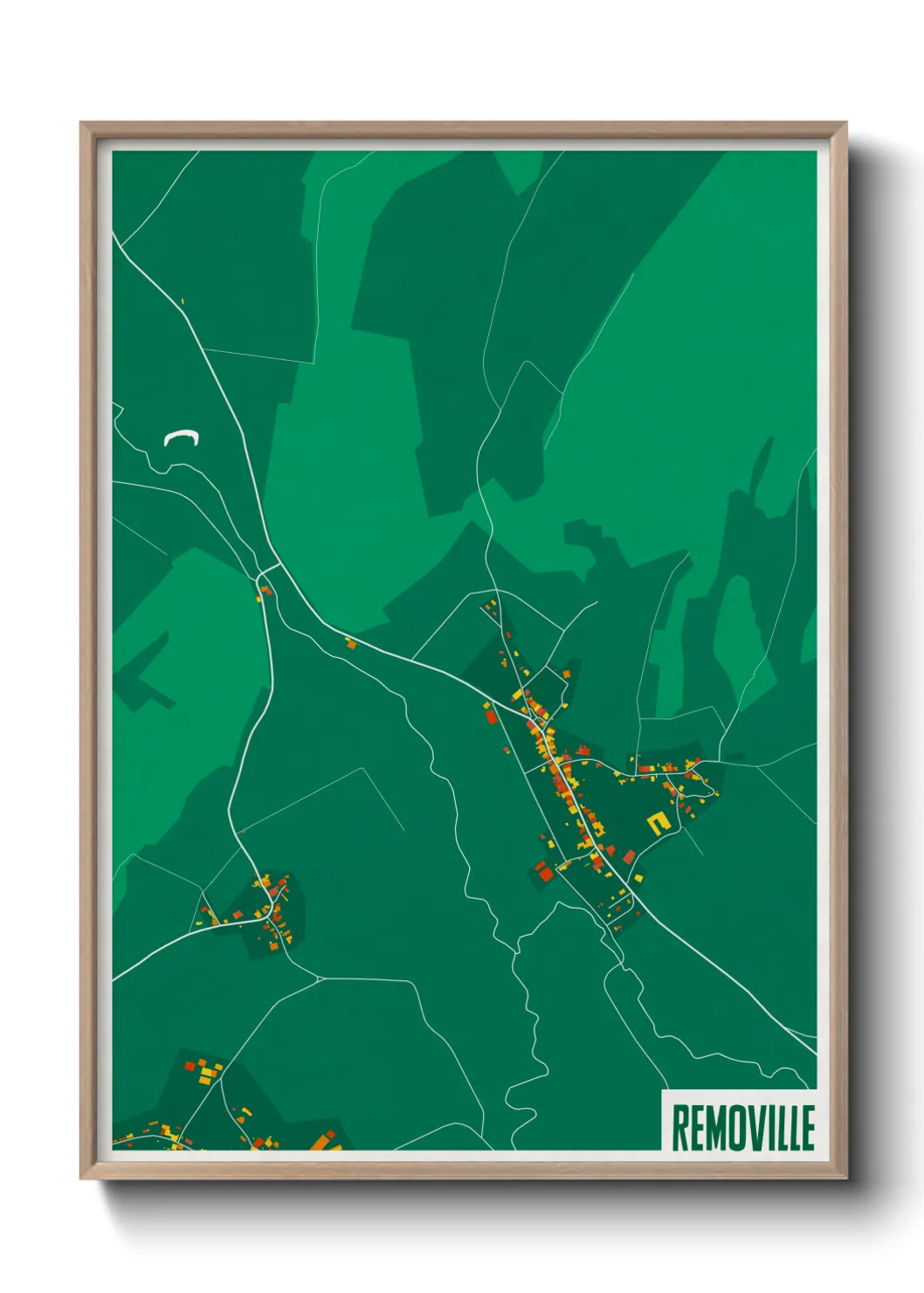 Une affiche de carte sur Removille