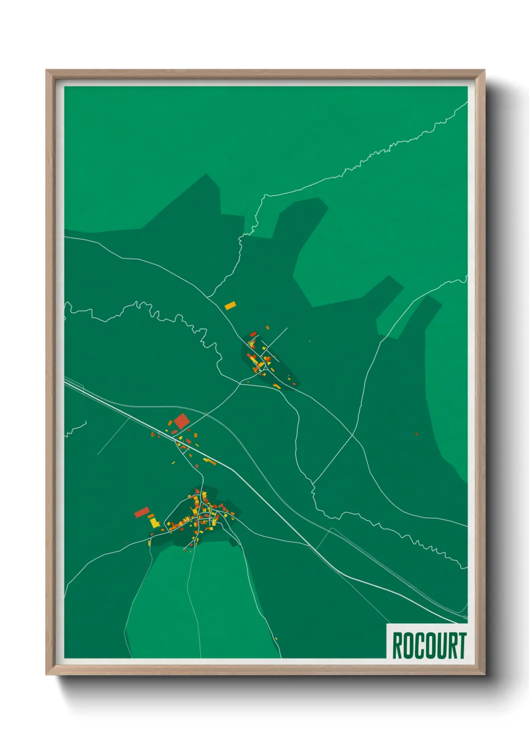 Une affiche de carte sur Rocourt