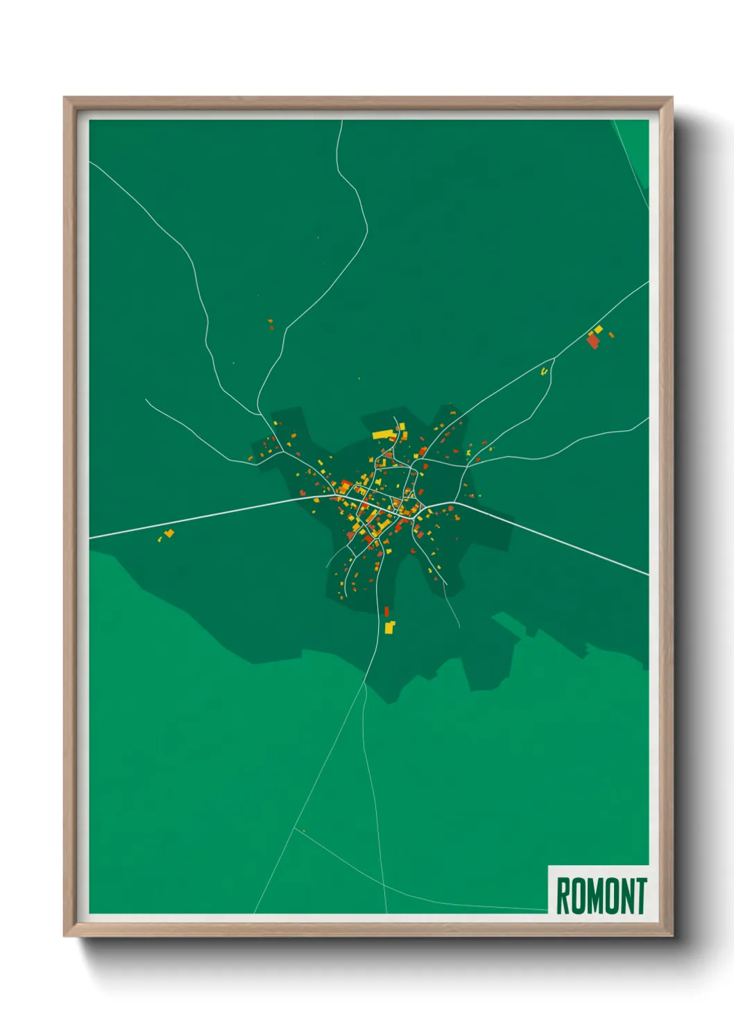 Une affiche de carte sur Romont