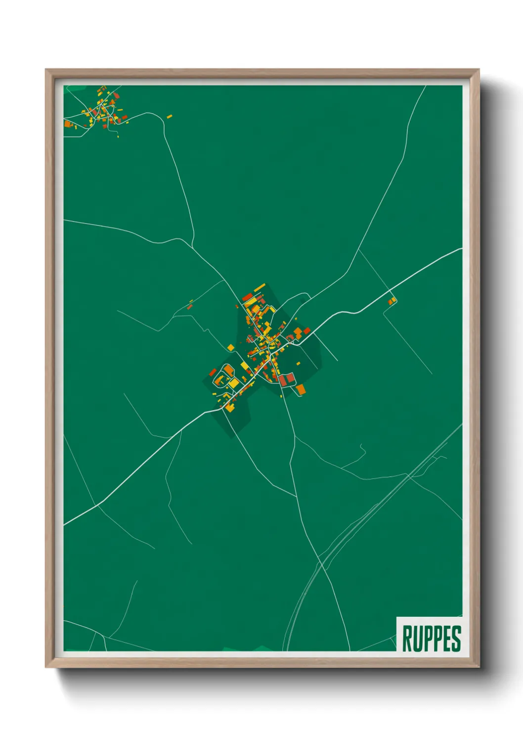 Une affiche de carte sur Ruppes