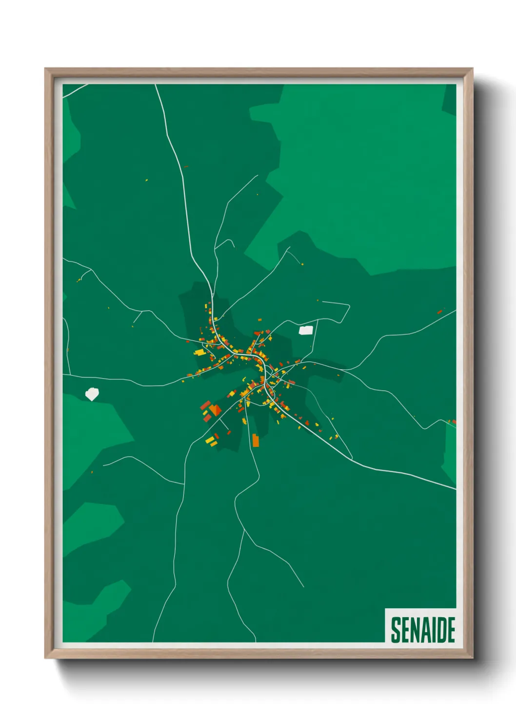 Une affiche de carte sur Senaide