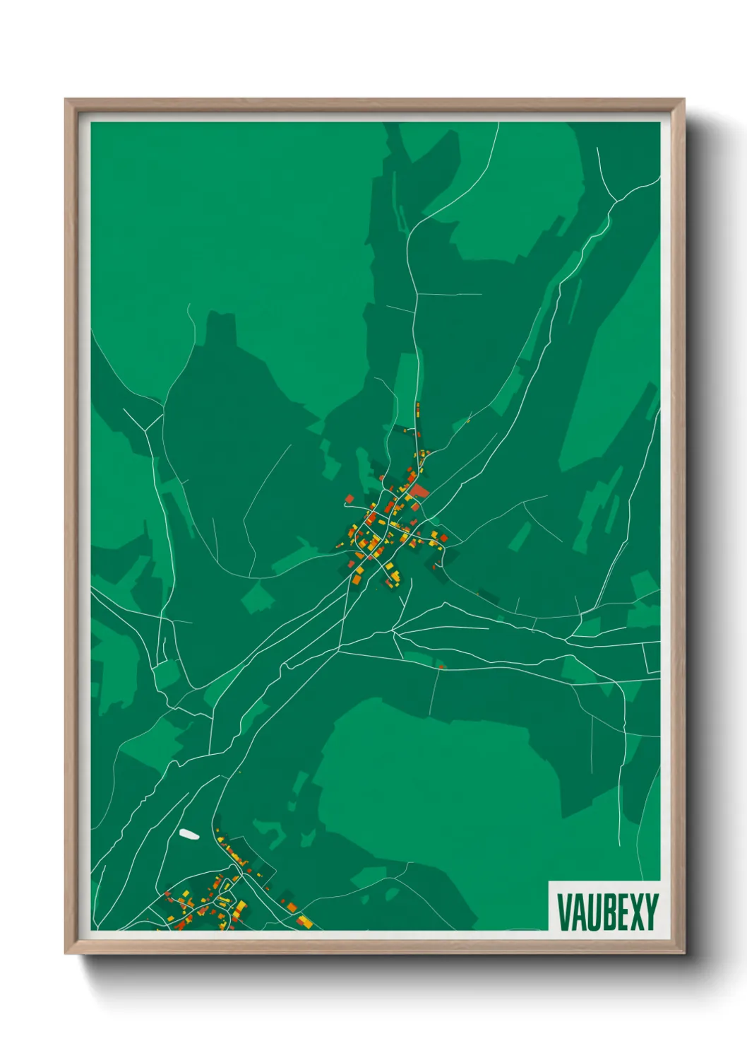 Une affiche de carte sur Vaubexy