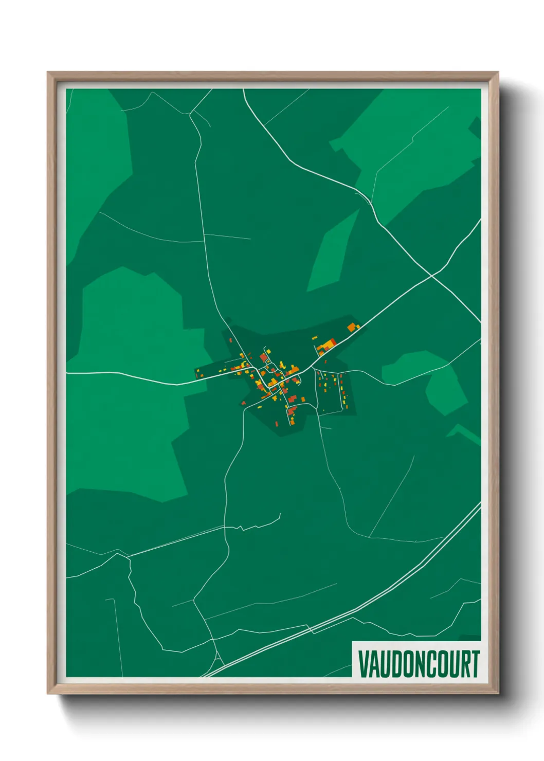 Une affiche de carte sur Vaudoncourt