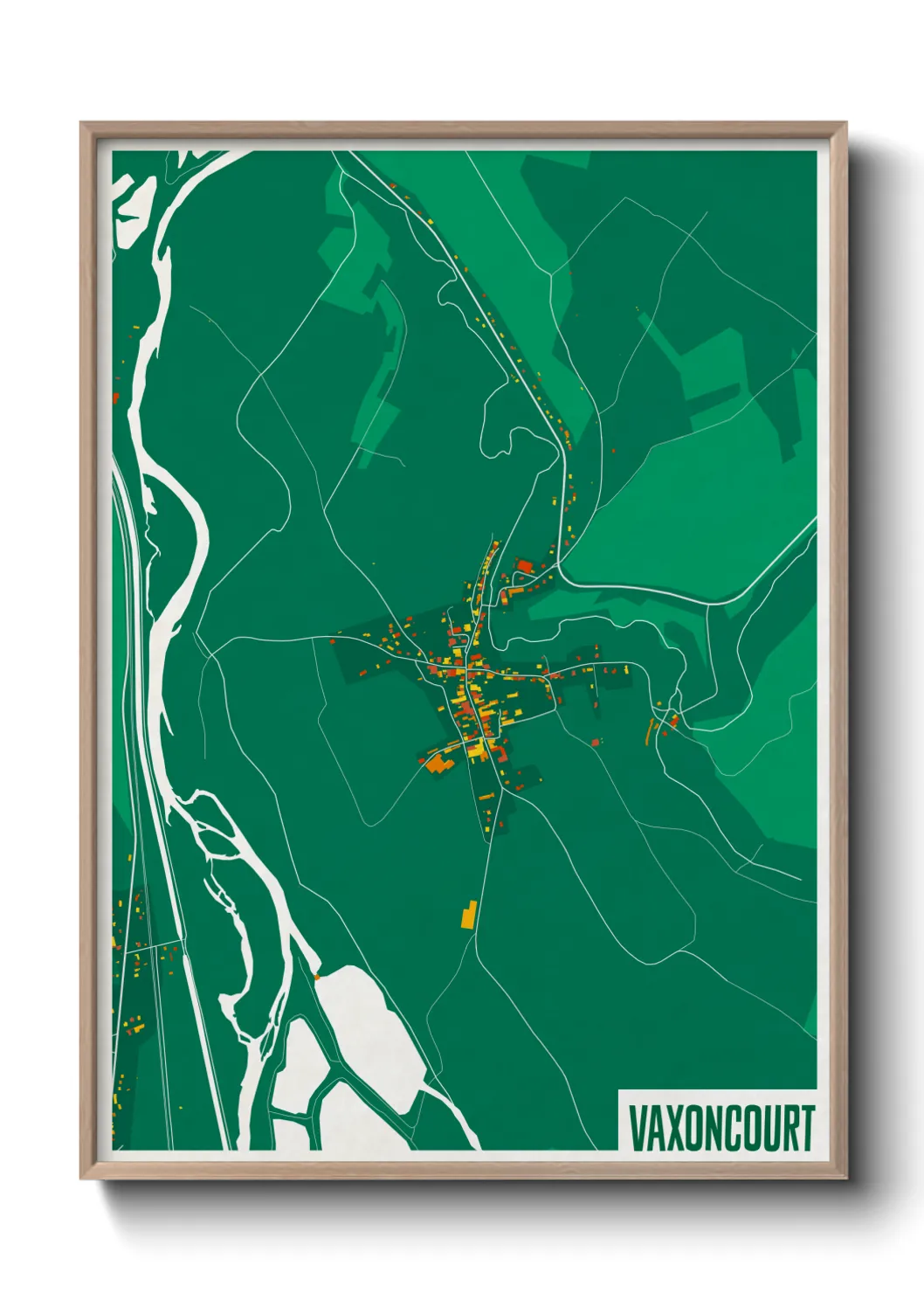 Une affiche de carte sur Vaxoncourt