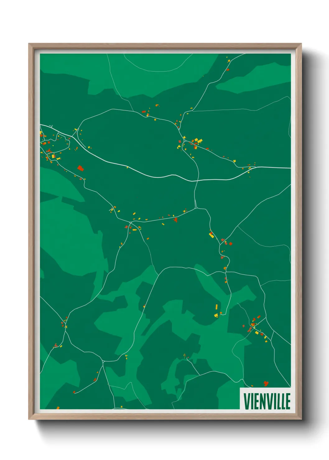 Une affiche de carte sur Vienville