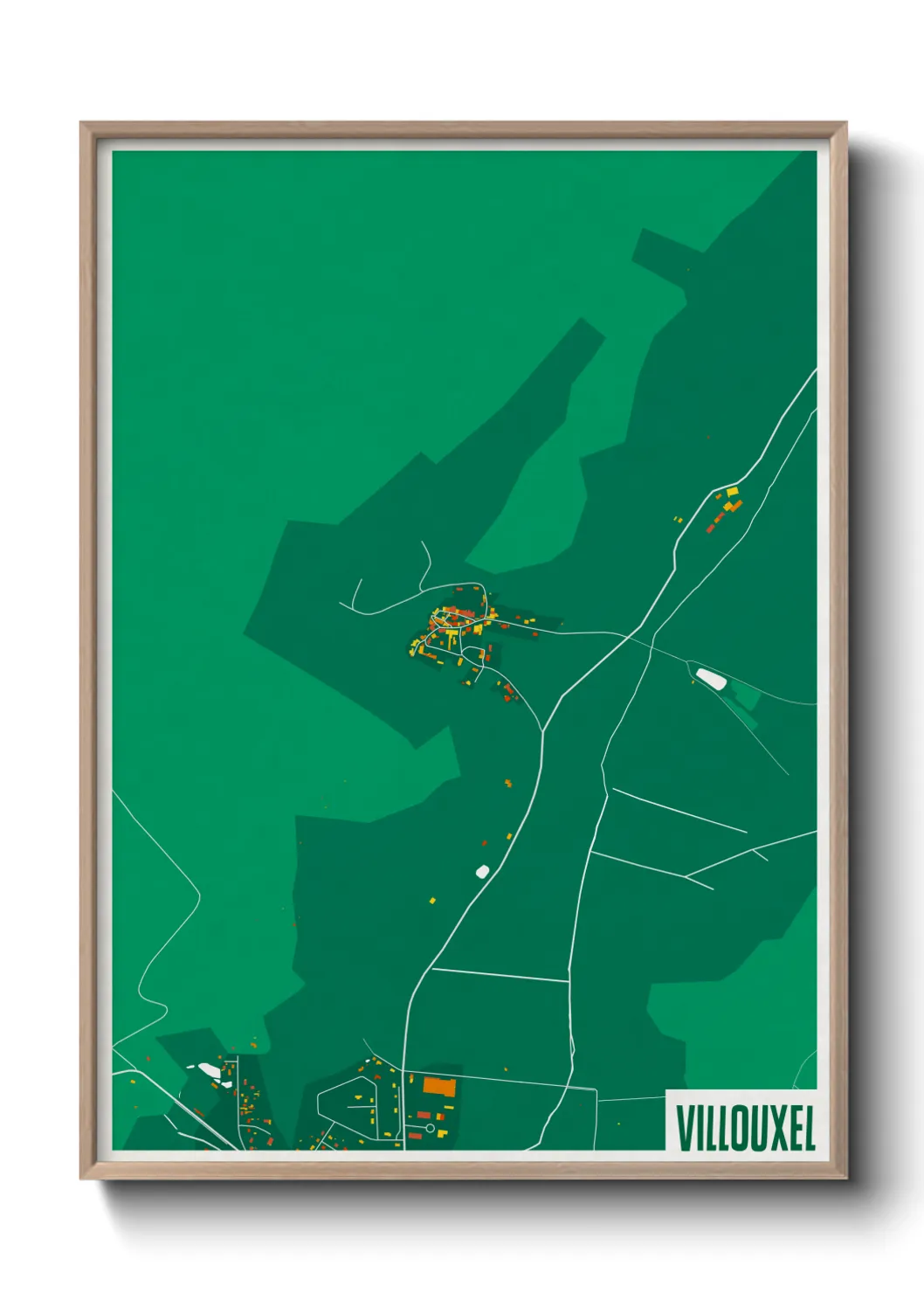 Une affiche de carte sur Villouxel