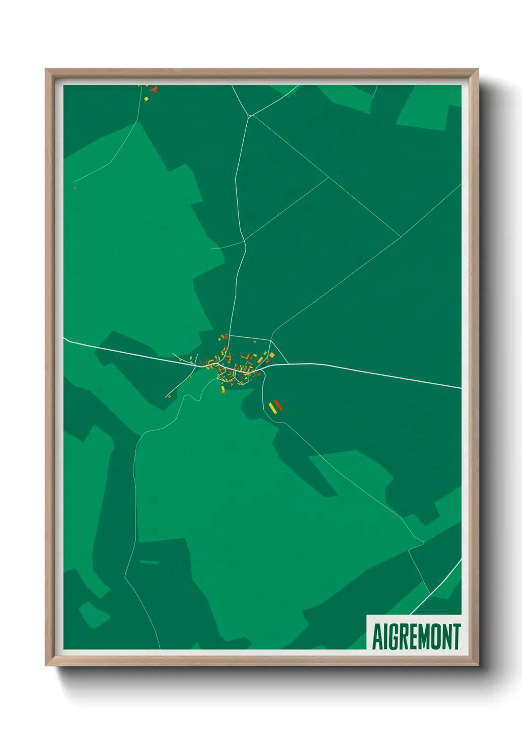 Une affiche de carte sur Aigremont