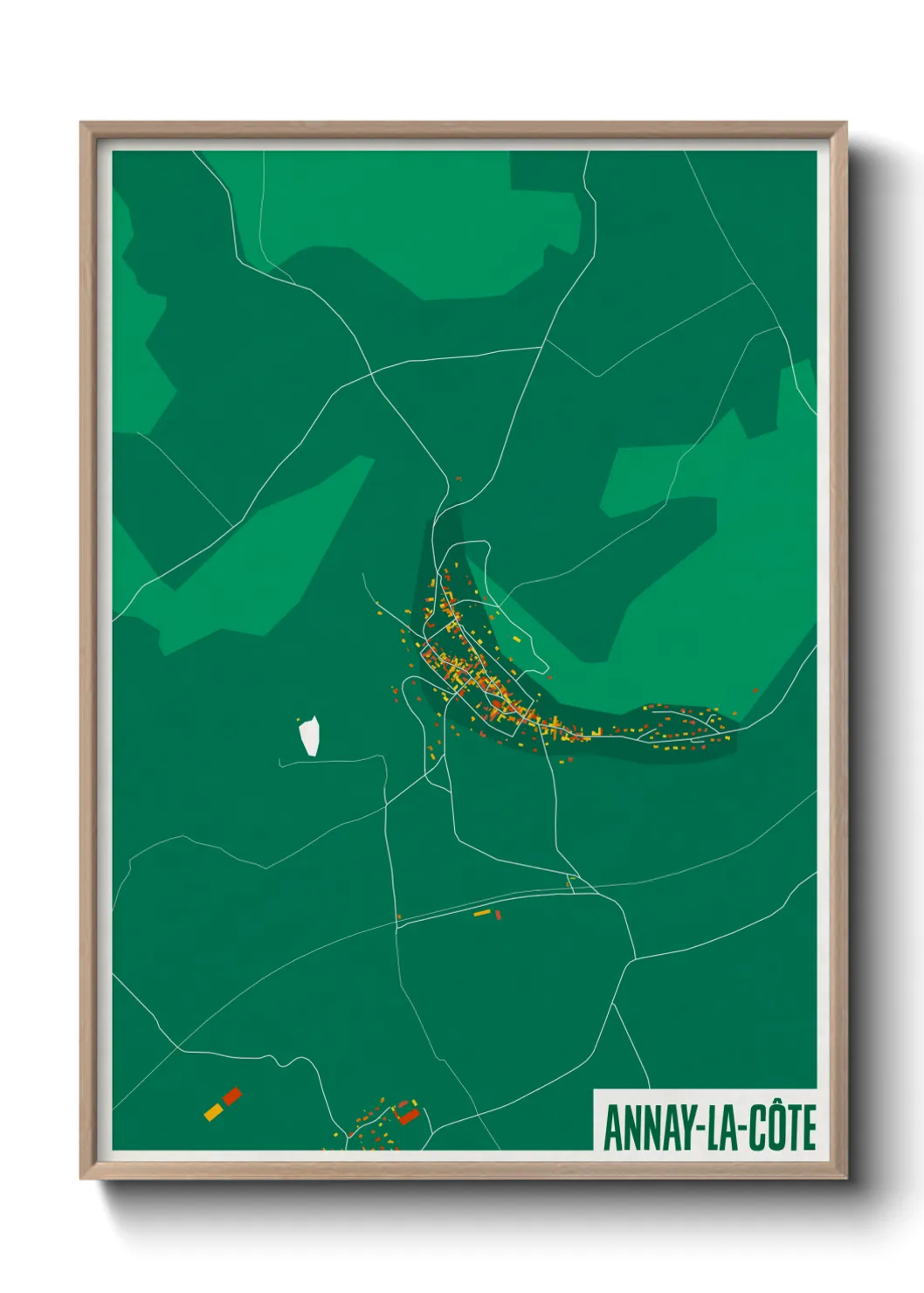 Une affiche de carte sur Annay-la-Côte
